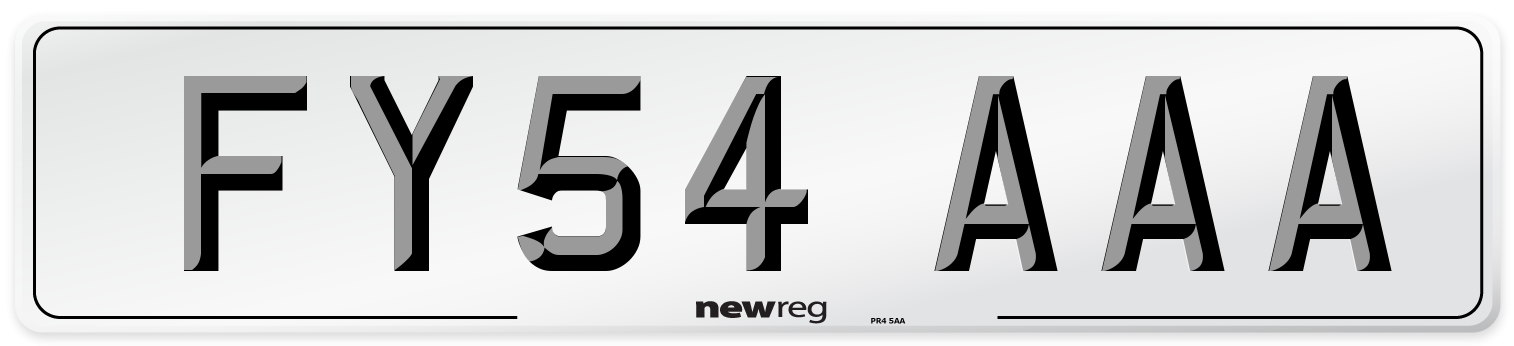 FY54 AAA Number Plate from New Reg
